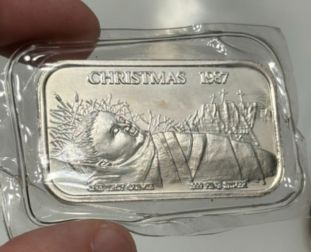 Vintage 1987 1 oz .999 Silver Bar \ Vintage 1987 1 oz .999 Silver Bar \