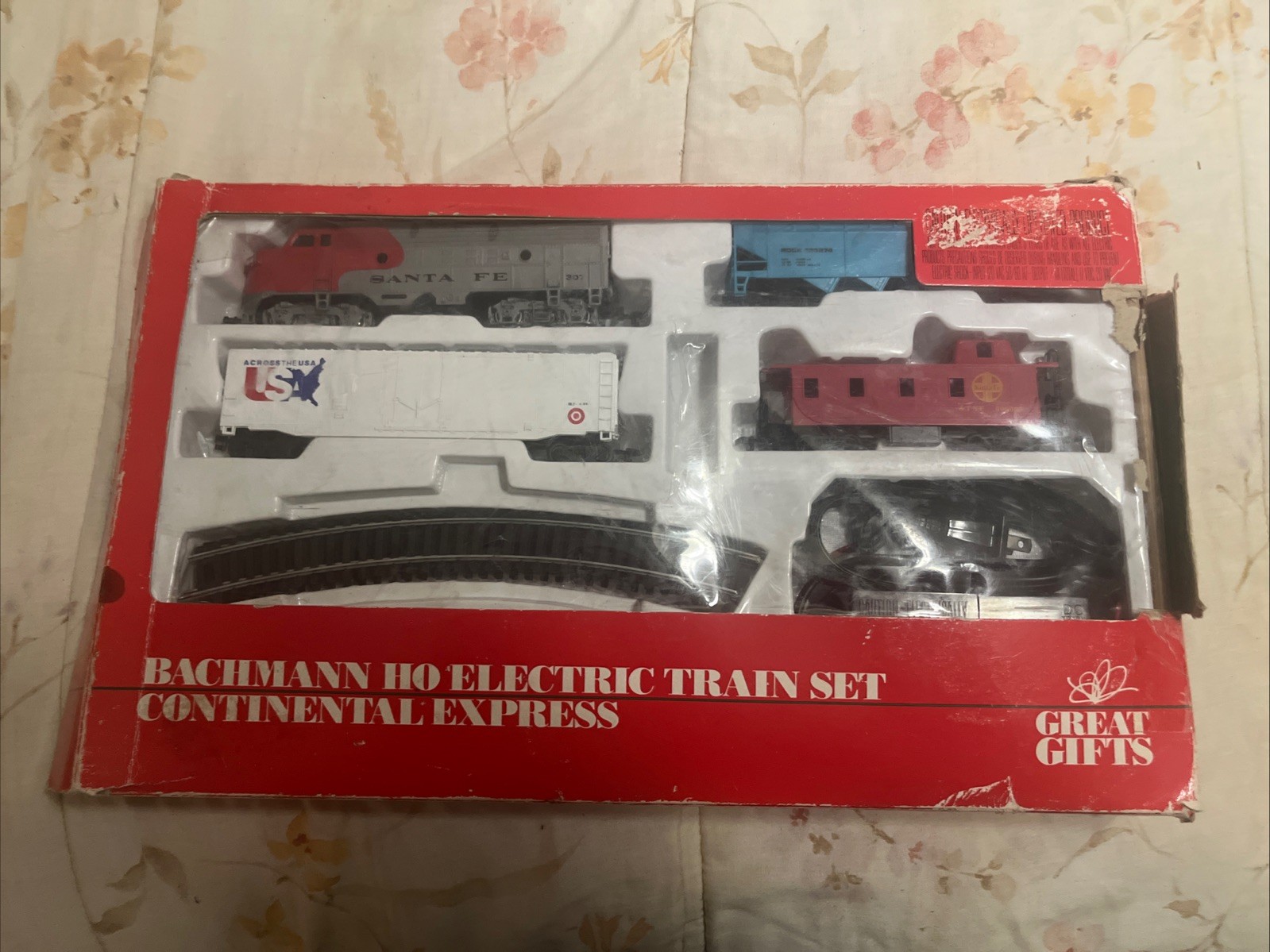 Vintage 1989 Unopened Box Bachmann Ho Electric Continental Express Train Set