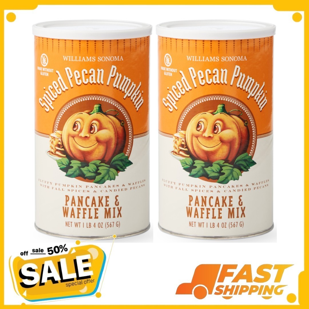 Williams Sonoma Gluten-Free Spiced Pecan Pumpkin Pancake & Waffle Mix, Set of 2