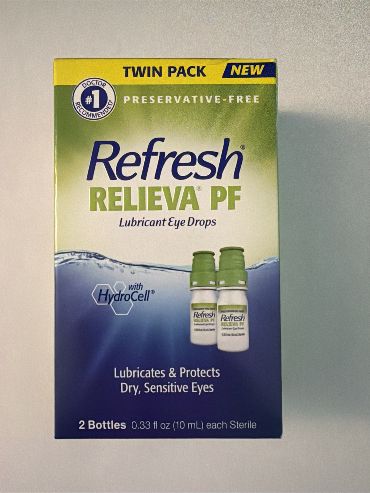 New Twin Pack 2 Bottles Refresh Relieva PF Lubricant Dry Eye Drops EXP 2028+ New Twin Pack 2 Bottles Refresh Relieva PF Lubricant Dry Eye Drops EXP 2028+