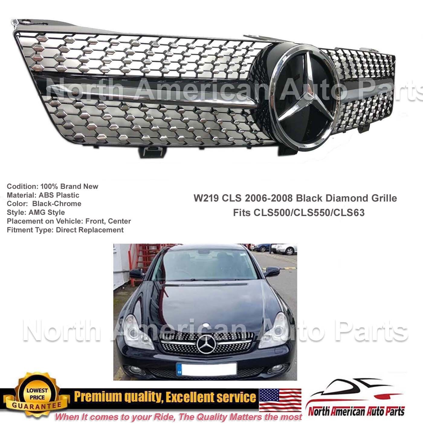 2006 2007 2008 CLS63 CLS500 CLS55 Black Diamond Grille CLS with Star New Part 2006 2007 2008 CLS63 CLS500 CLS55 Black Diamond Grille CLS with Star New Part