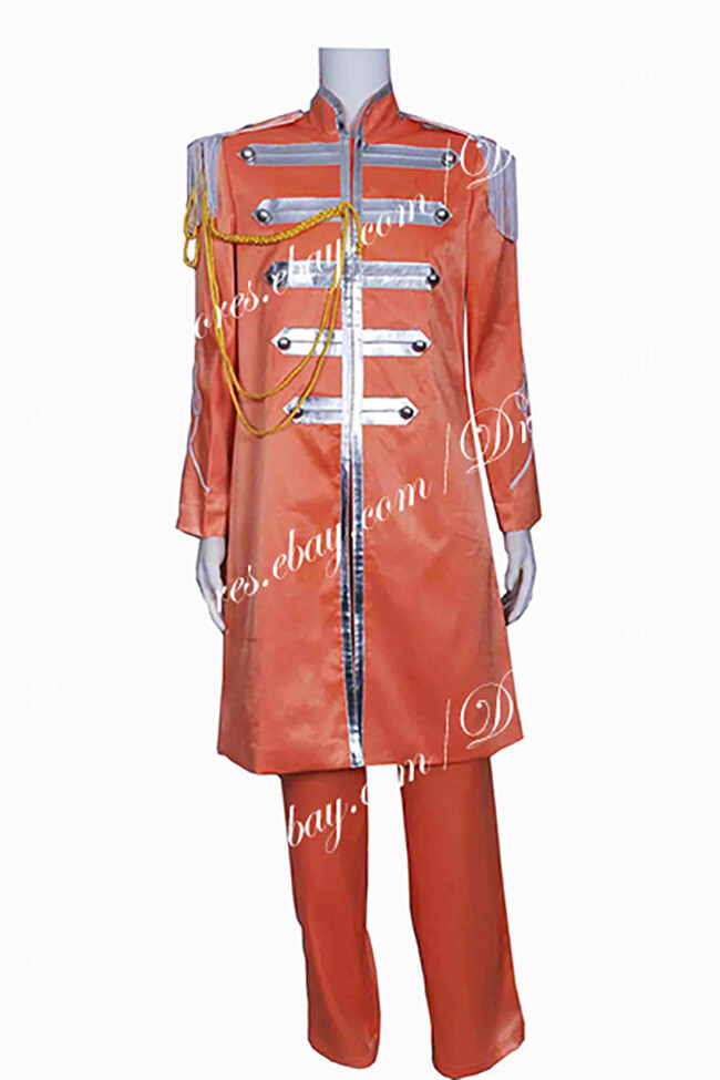 The Beatles George Harrison Cosplay Sgt Pepper's Orange Costume The Beatles George Harrison Cosplay Sgt Pepper's Orange Costume