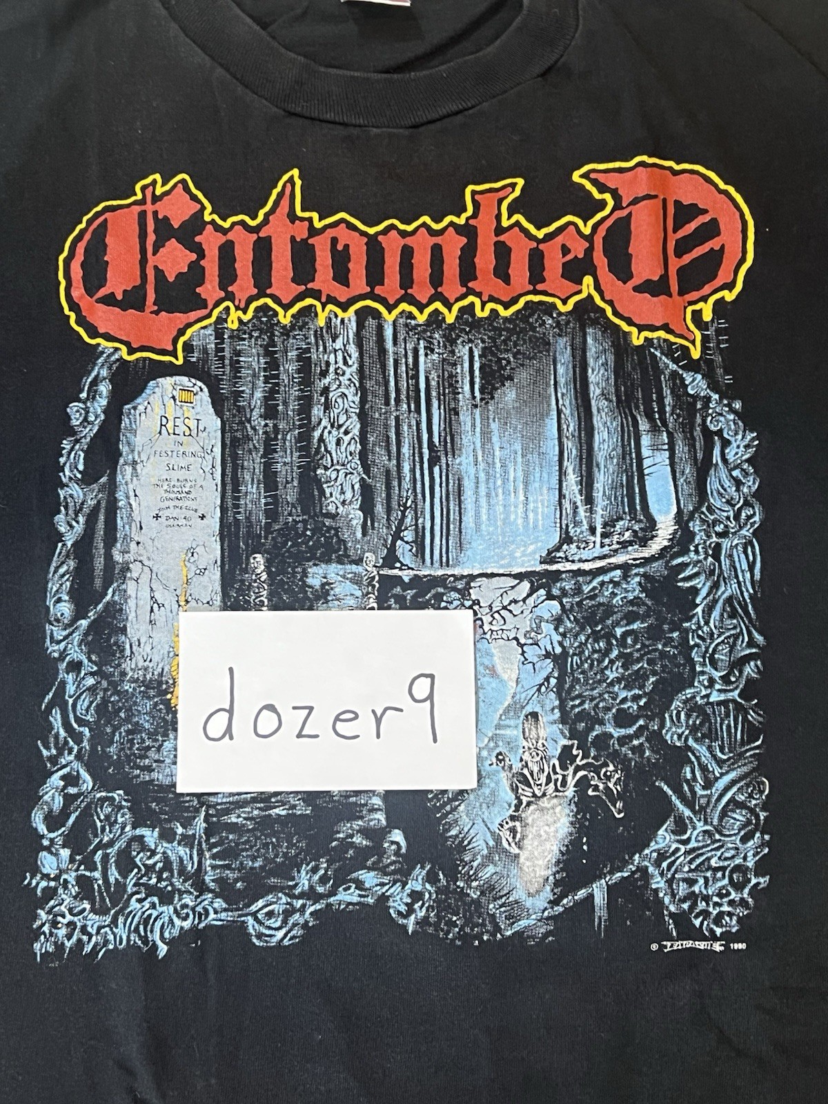 Entombed Left Hand Path Vintage 1991 U.S. Tour Shirt XL