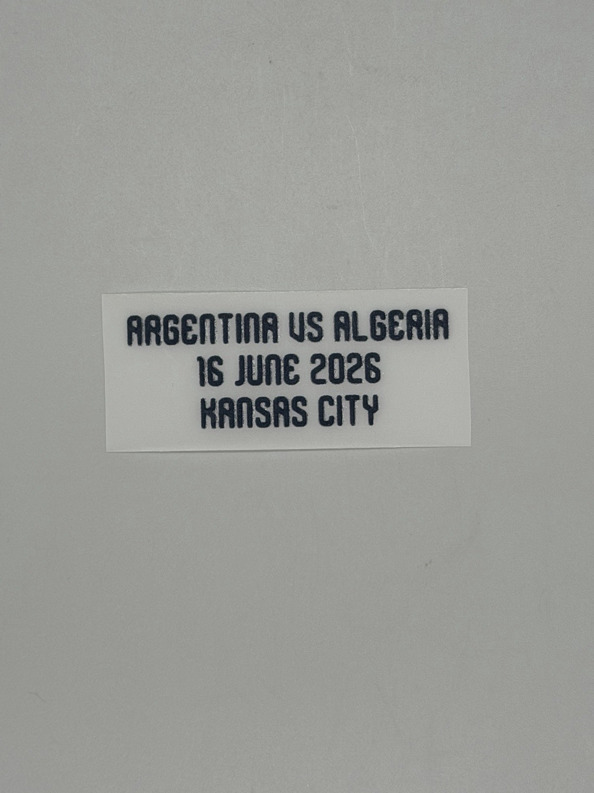 2026 World Cup Argentina Vs Algeria Match Day Detail Game Iron On Patch