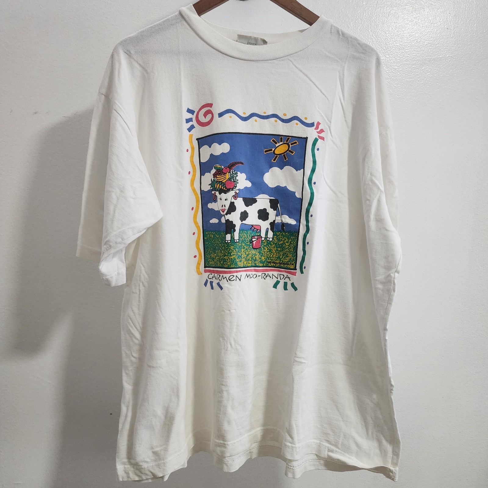 Vintage 90s Northern Reflections Carmen Moo-Randa Cow T-Shirt Single Stitch Grap