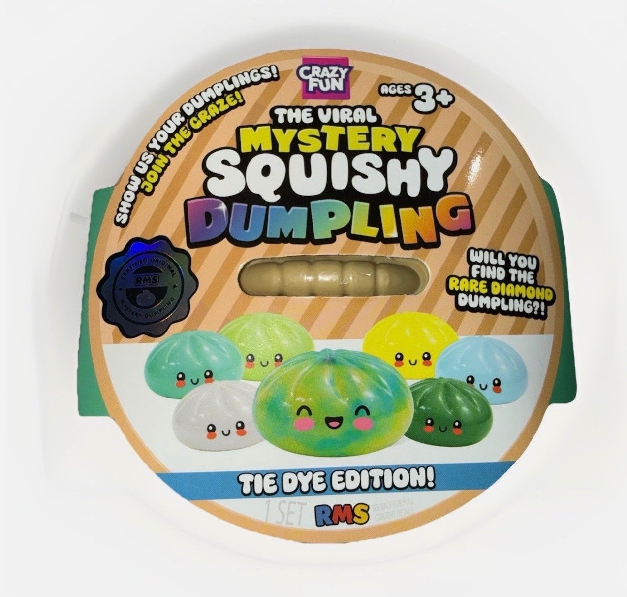 RMS Crazy Fun Mystery Squishy Dumpling Tie Dye Edition Blind Pack AUTHENTIC NEW RMS Crazy Fun Mystery Squishy Dumpling Tie Dye Edition Blind Pack AUTHENTIC NEW