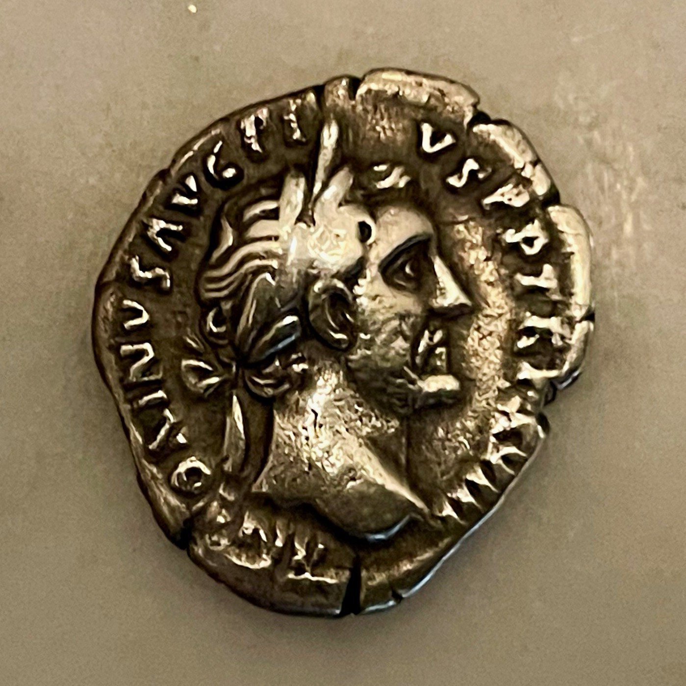 Antoninus Pius Silver Denarius 138-161 AD ANTONINVS AVG PIVS PP Vesta
