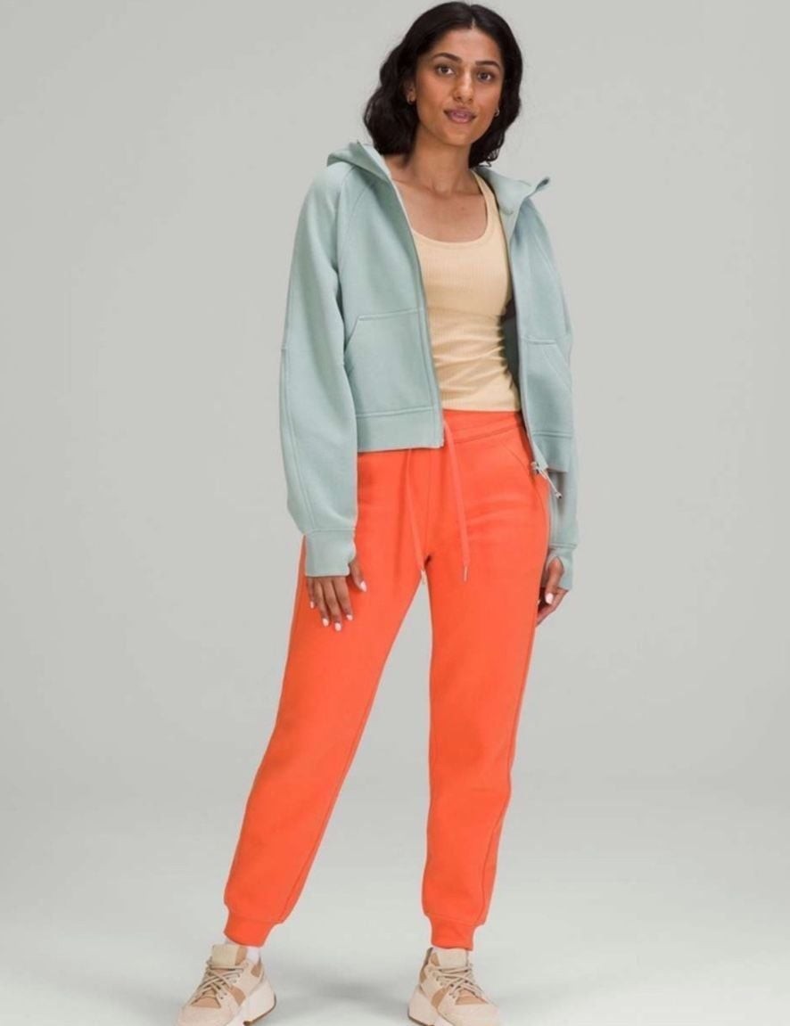 Lululemon Essential Fleece Jogger Orange Sweatpants Size 4