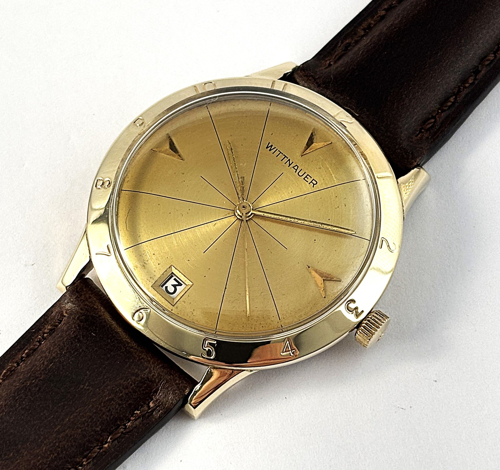 Vintage Longines Wittnauer 10k Gold GF Mens Date Watch 17J C11WS Serviced Vintage Longines Wittnauer 10k Gold GF Mens Date Watch 17J C11WS Serviced