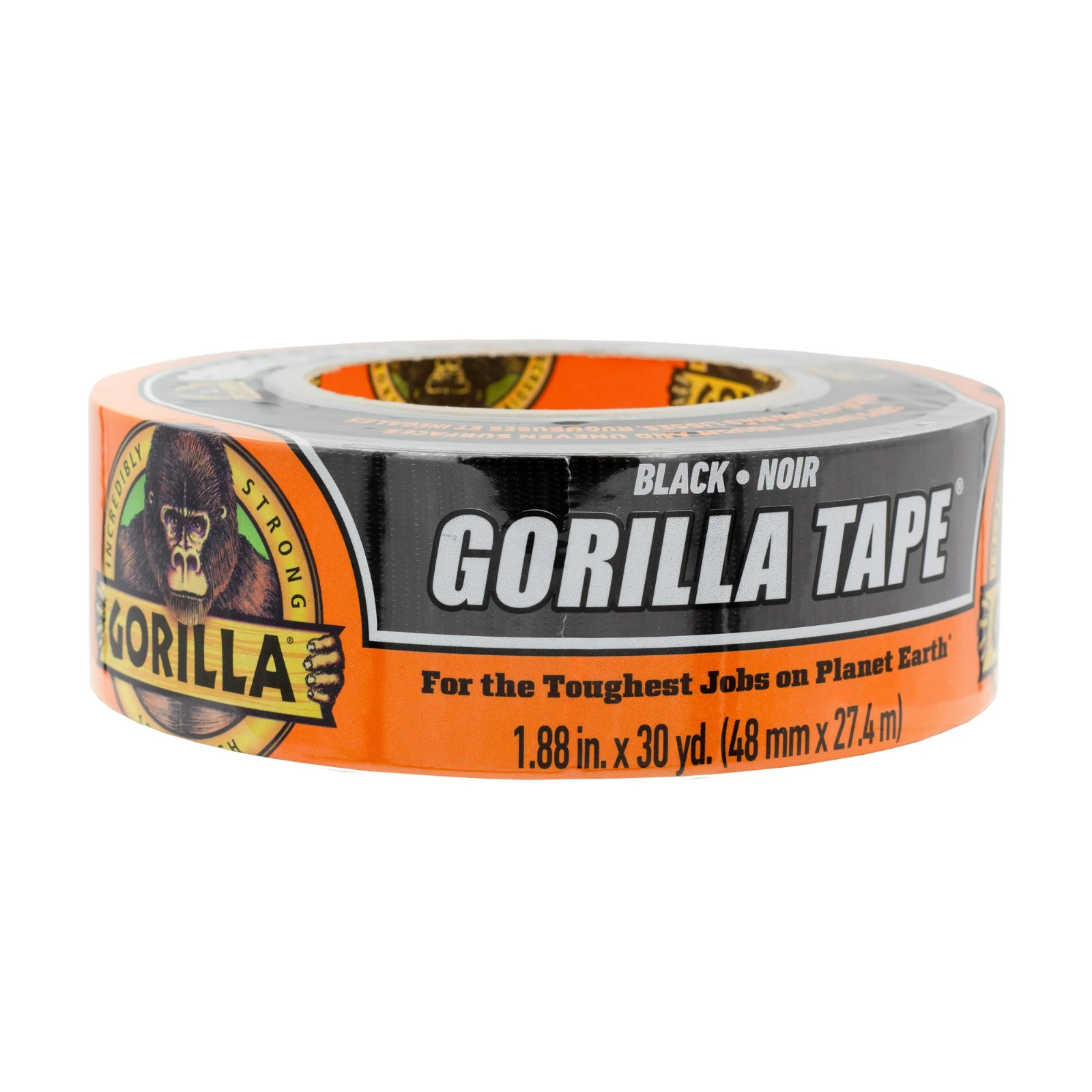 Gorilla 30 Yard Black Tough Duct Tape Single Roll, Pack of 1 Gorilla 30 Yard Black Tough Duct Tape Single Roll, Pack of 1