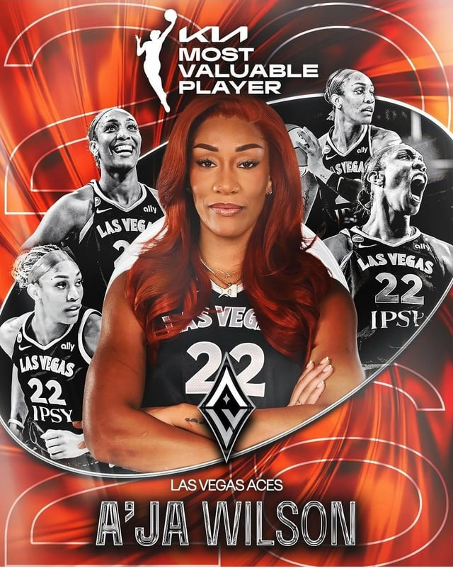 A’ja Wilson First Player To Win MVP 3X In A Row 2026 Poster A’ja Wilson First Player To Win MVP 3X In A Row 2026 Poster