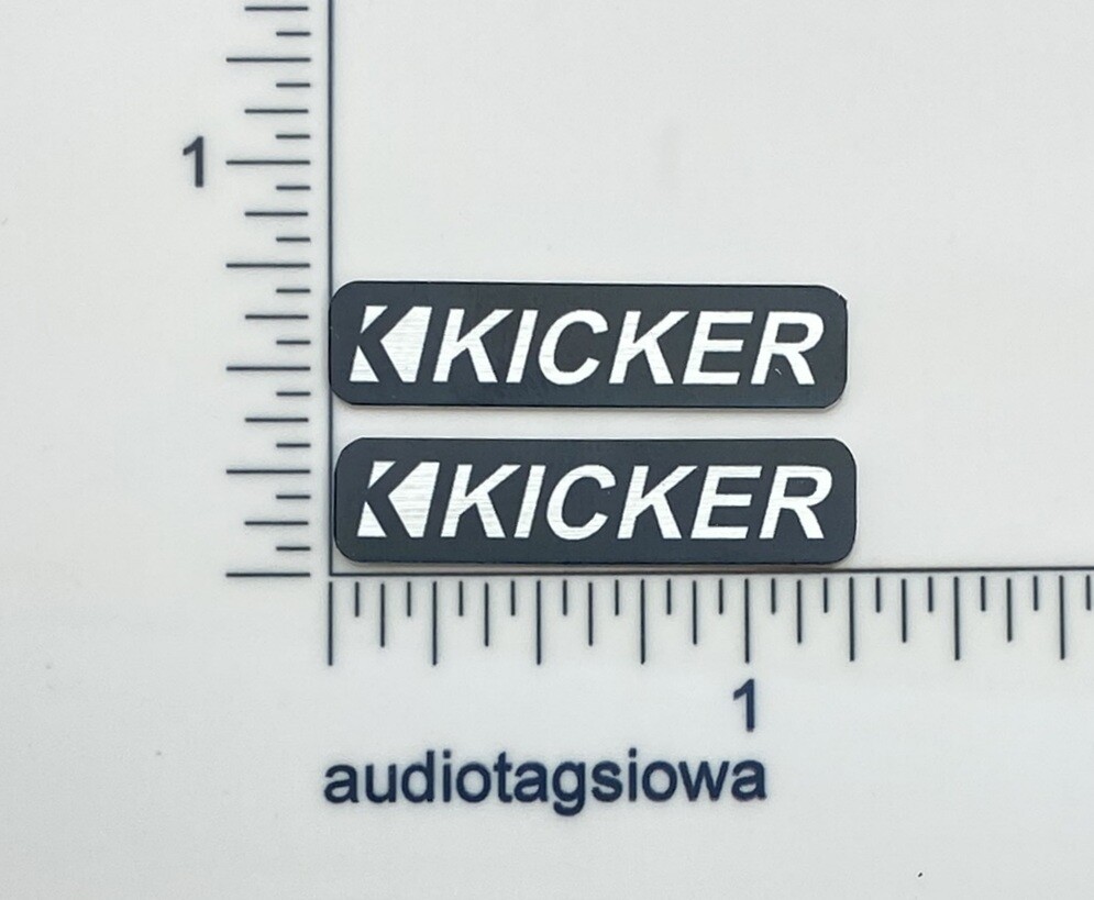 Kicker Speaker Badge Pair Logo Emblem Custom Made Aluminum Kicker Speaker Badge Pair Logo Emblem Custom Made Aluminum