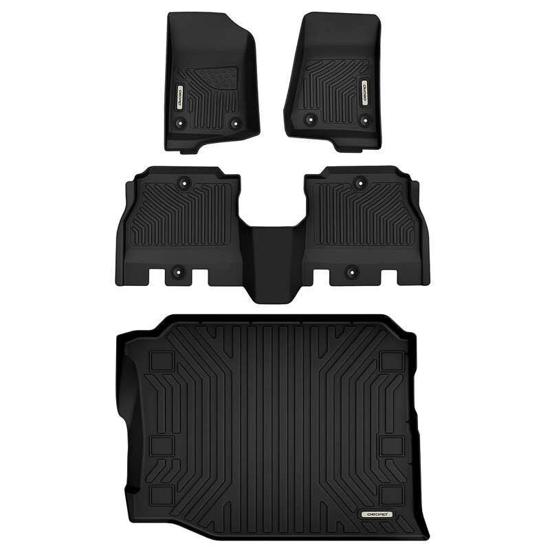 OEDRO TPE Floor Mats+Cargo Liner for 2018-2026 Jeep Wrangler JL Unlimited 4-Door