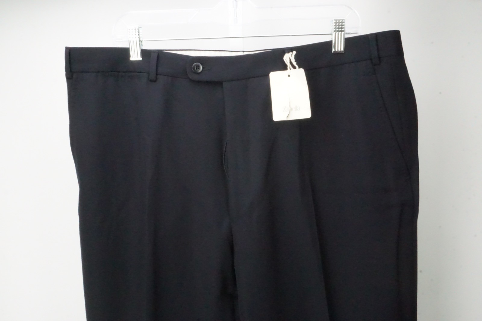 Zanella Sartoriale Frank Blue 100% Wool Mens Pants Trousers Sz 54 EU NEW