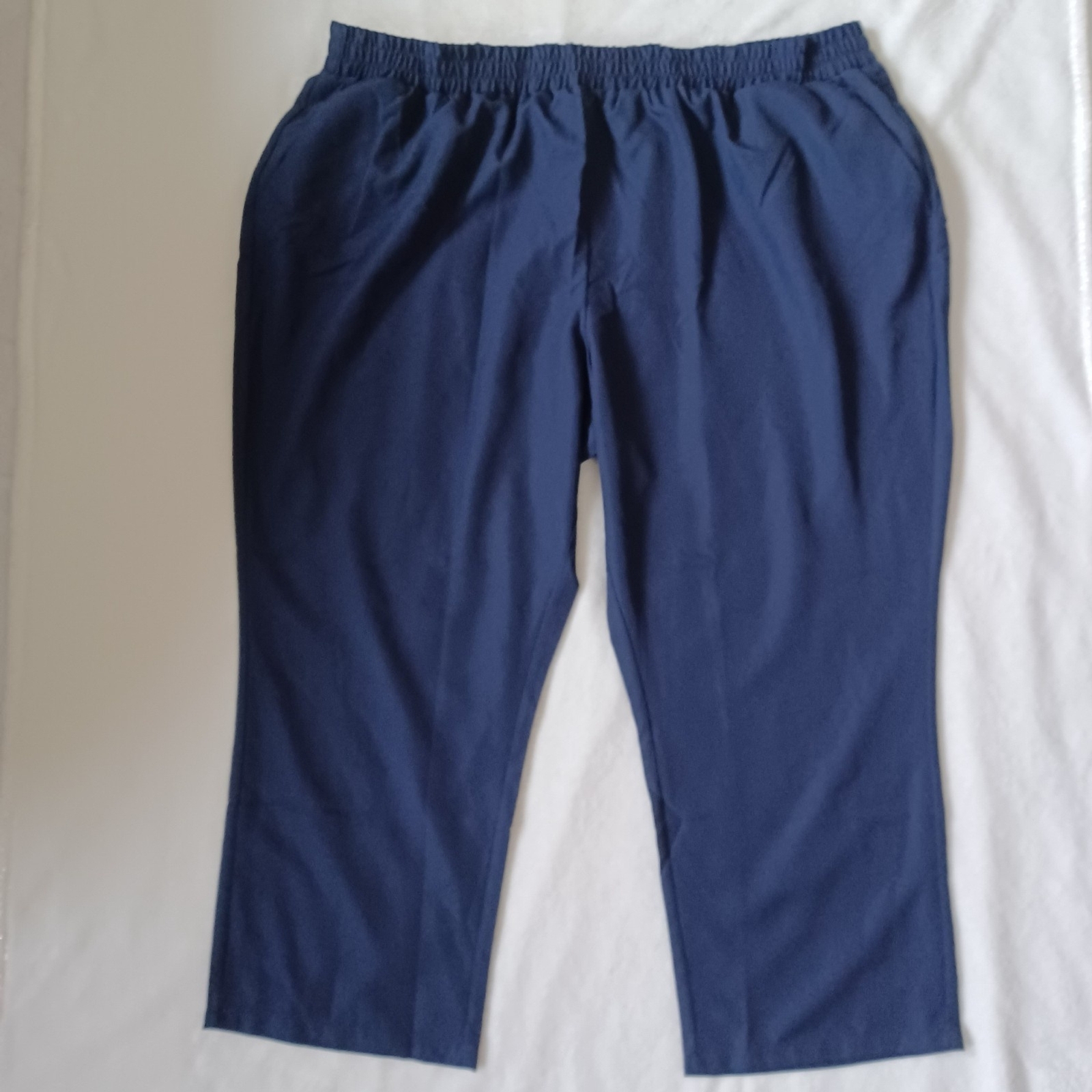 Woman Within Pants Plus Sz 32W Petite PullOn Straight Leg Navy Blue Womens Woman Within Pants Plus Sz 32W Petite PullOn Straight Leg Navy Blue Womens