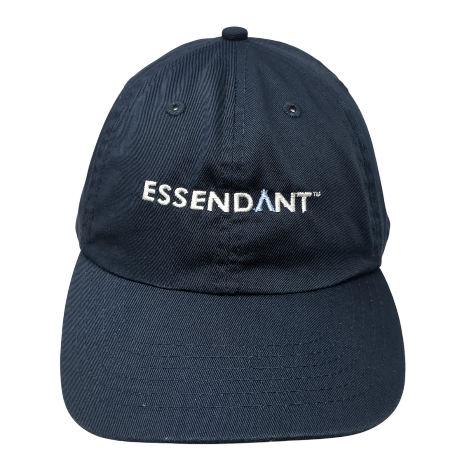 Essendant Strapback Baseball Cap Blue One Size Adjustable Embroidered 6 Panel Essendant Strapback Baseball Cap Blue One Size Adjustable Embroidered 6 Panel