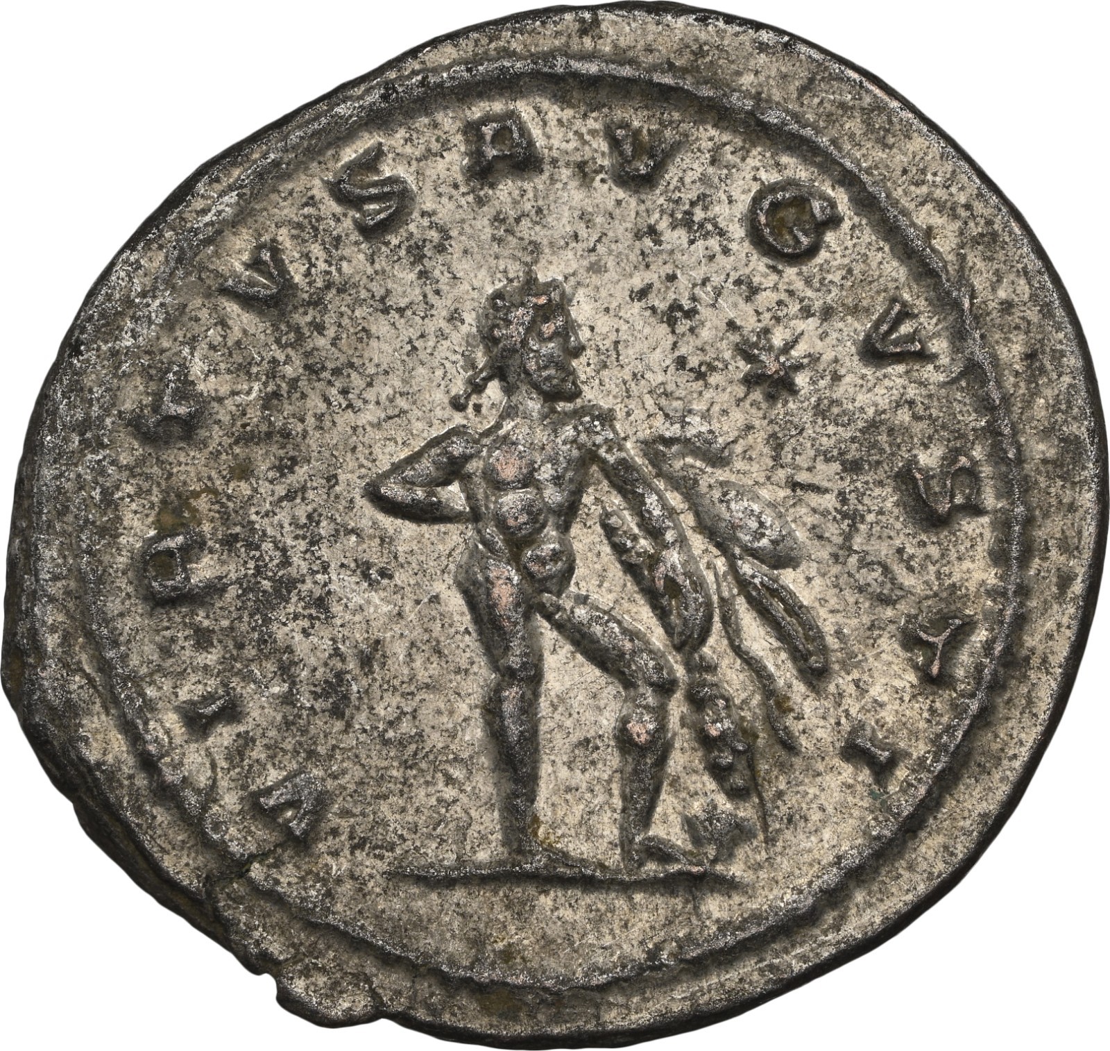 EMPIRE Gallienus & Hercules Club Lion Skin NGC Choice AU Ancient Roman Coin 1501