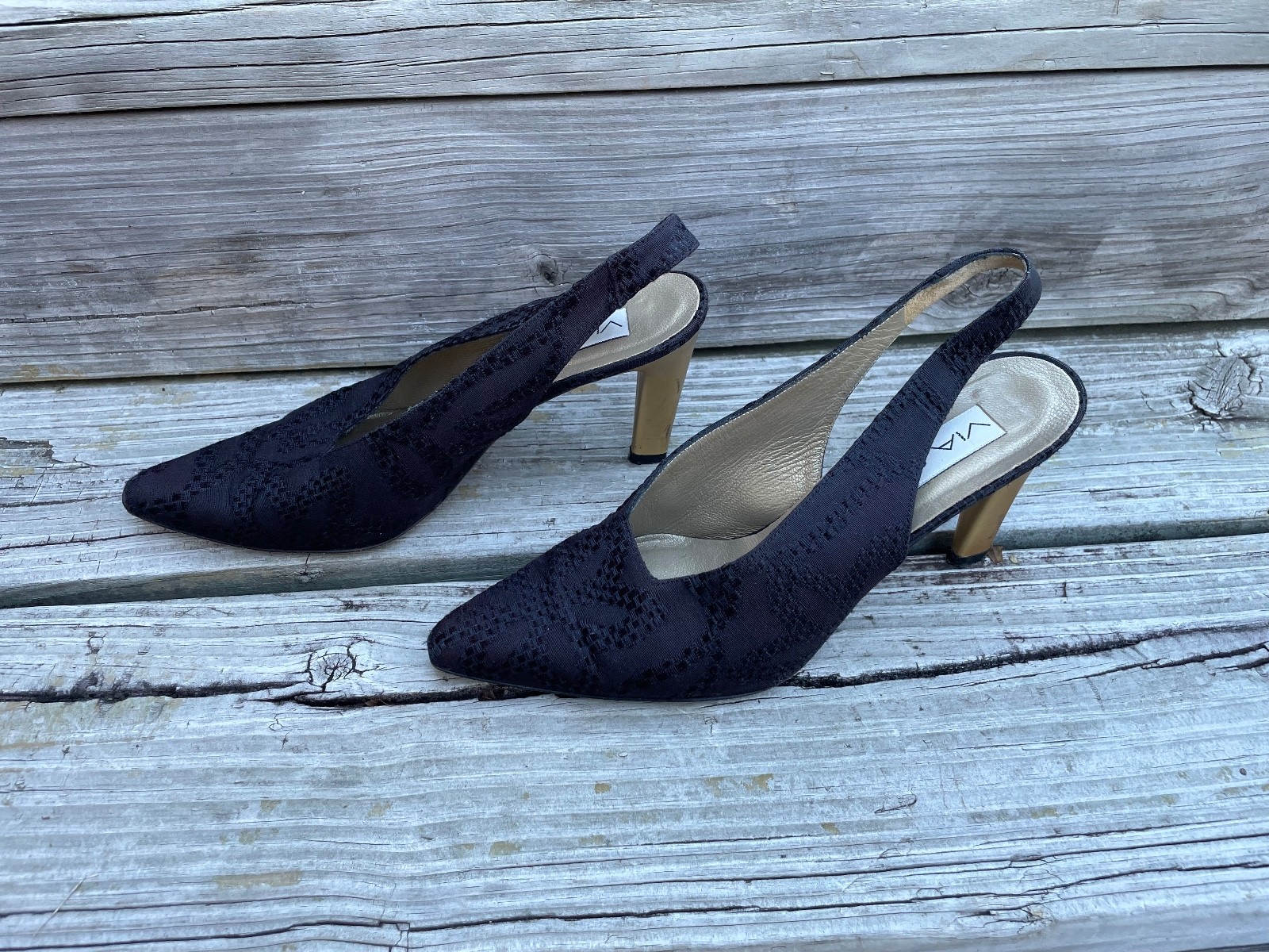 Via Spiga Black Sling Back Heels Via Spiga Black Sling Back Heels