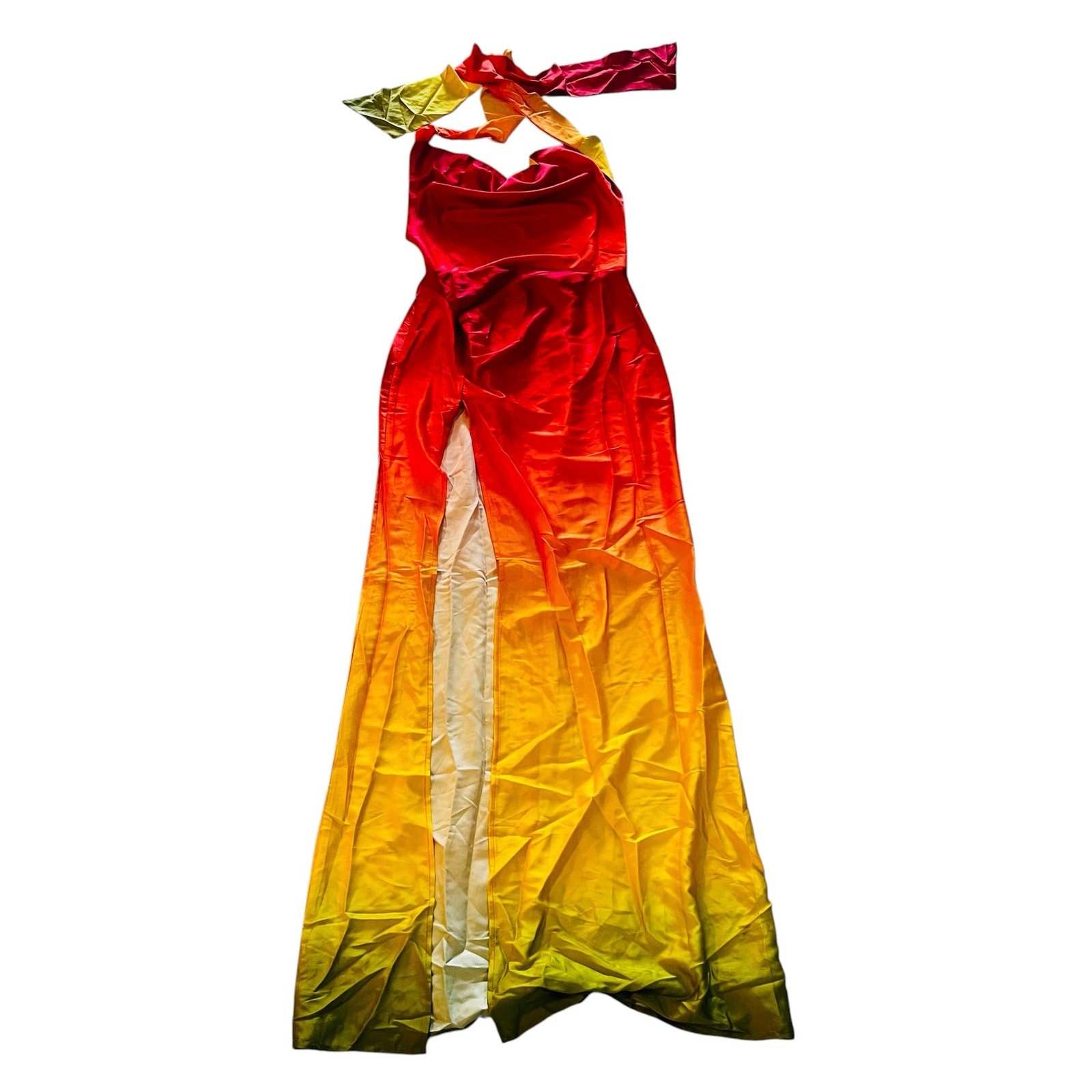 Lilly’s Kloset Ombre Cowl Neck Halter Maxi Dress Size M Medium NWT Multicolor Lilly’s Kloset Ombre Cowl Neck Halter Maxi Dress Size M Medium NWT Multicolor