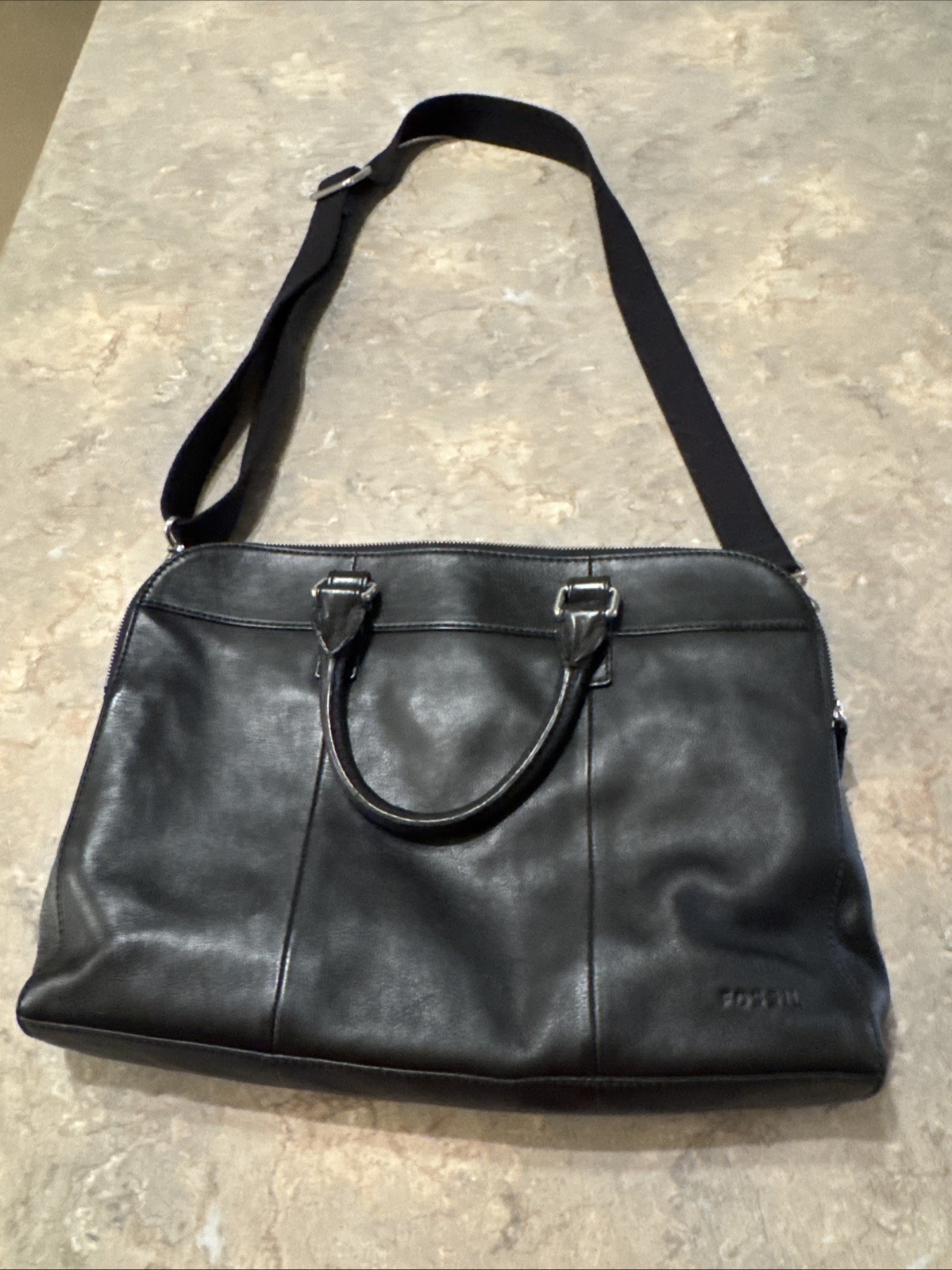Vintage Fossil Mercer Leather Briefcase Messenger Shoulder Bag Laptop Vintage Fossil Mercer Leather Briefcase Messenger Shoulder Bag Laptop