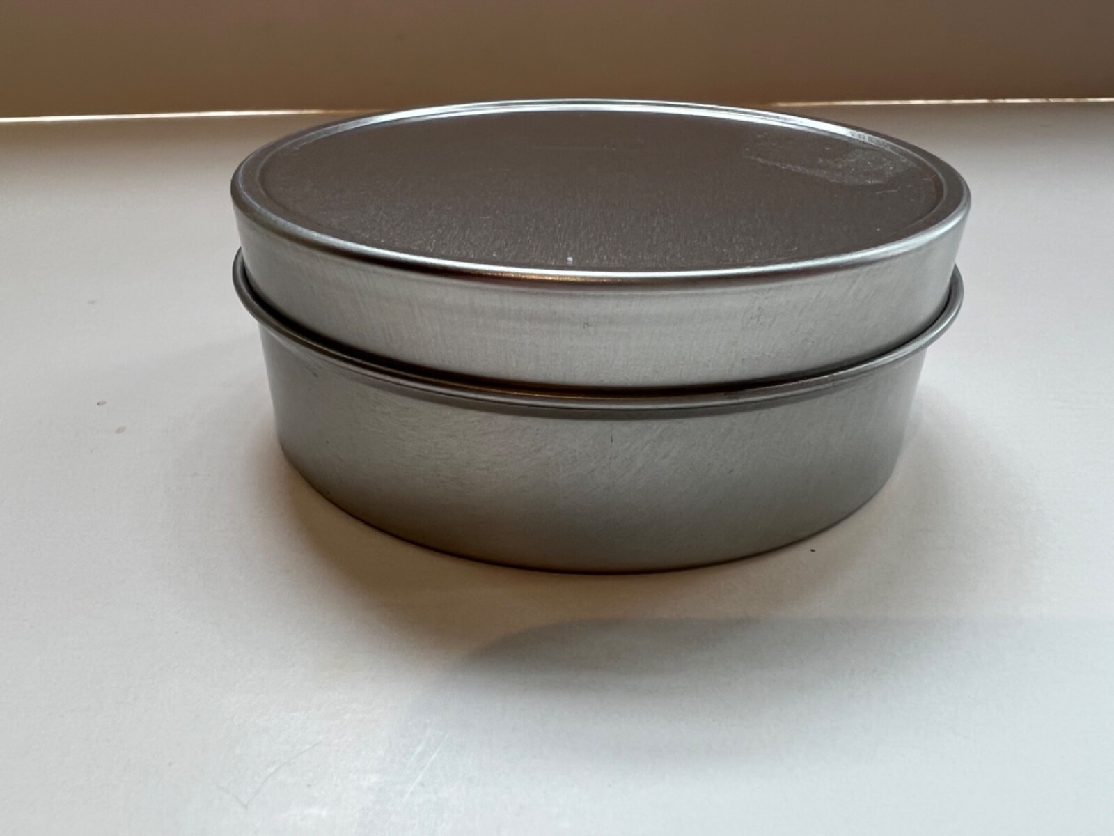 4 oz Metal Slip Lid Tin Shallow Silver - 24 4 oz Metal Slip Lid Tin Shallow Silver - 24