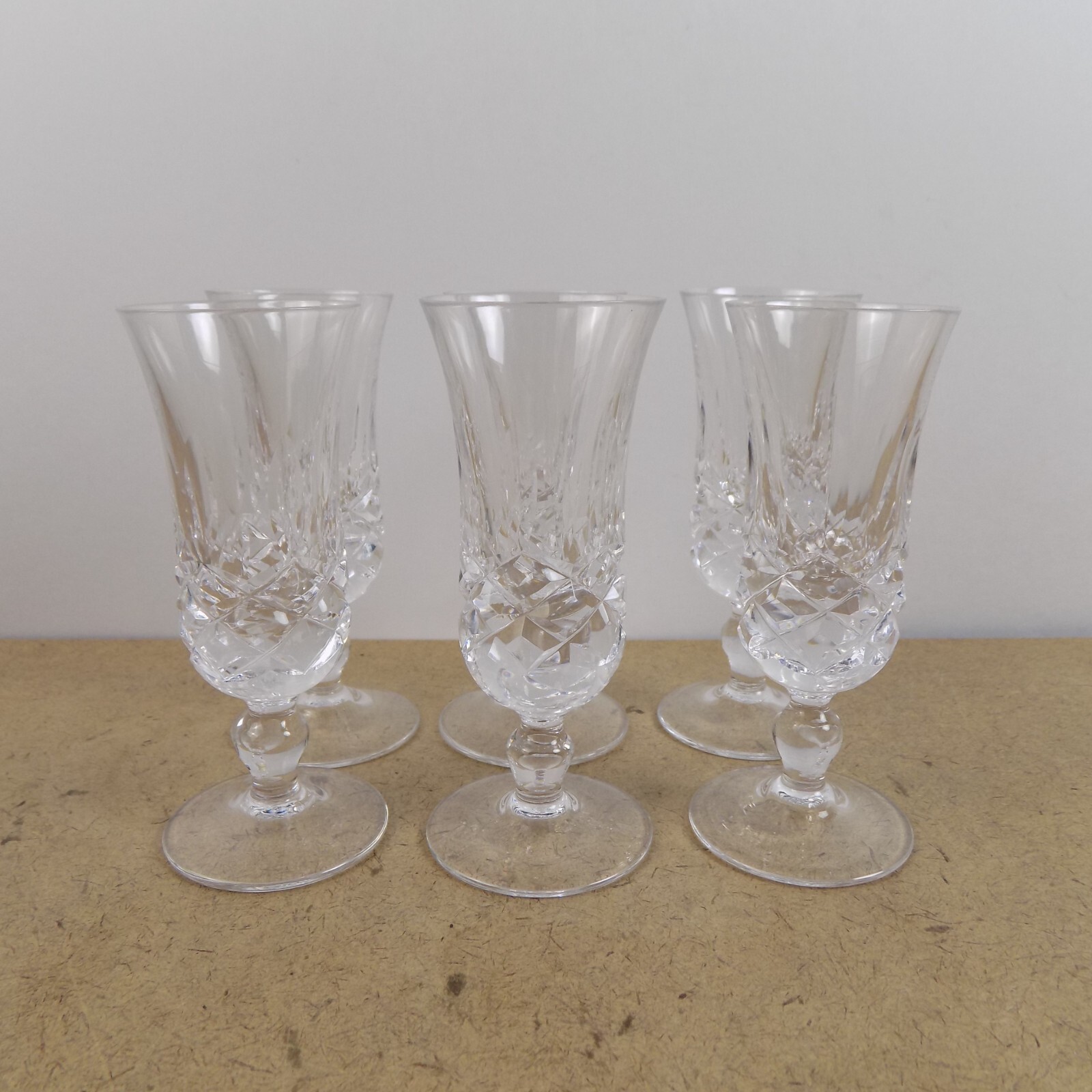 6 Galway Crystal Erin Liquor Shot Glasses 4.25\ 6 Galway Crystal Erin Liquor Shot Glasses 4.25\