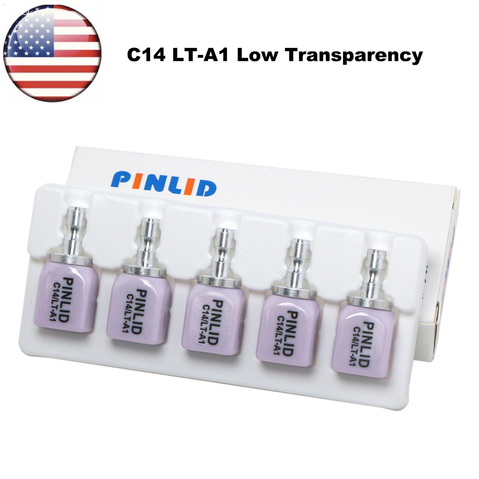 US 5Pcs Dental LT C14 Emax Glass Ceramic Lithium Dislicate Blocks CEREC CAD/CAM US 5Pcs Dental LT C14 Emax Glass Ceramic Lithium Dislicate Blocks CEREC CAD/CAM