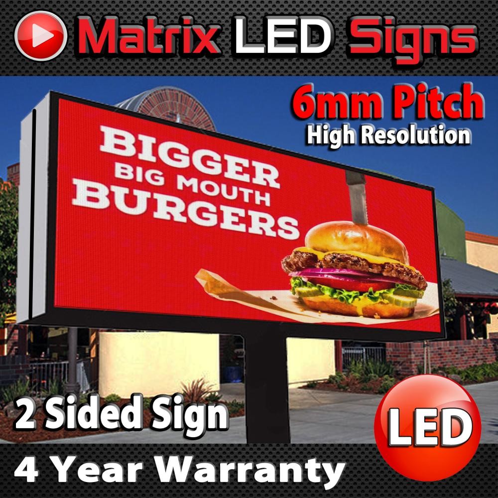 LED Sign Outdoor 2 Sided LED Programmable Message Center 2 Sided Sign P6 