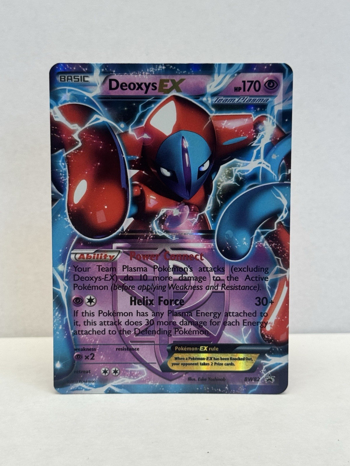 Pokémon Deoxys EX TCG Team Plasma BW82 Black & White Promo Holo Card