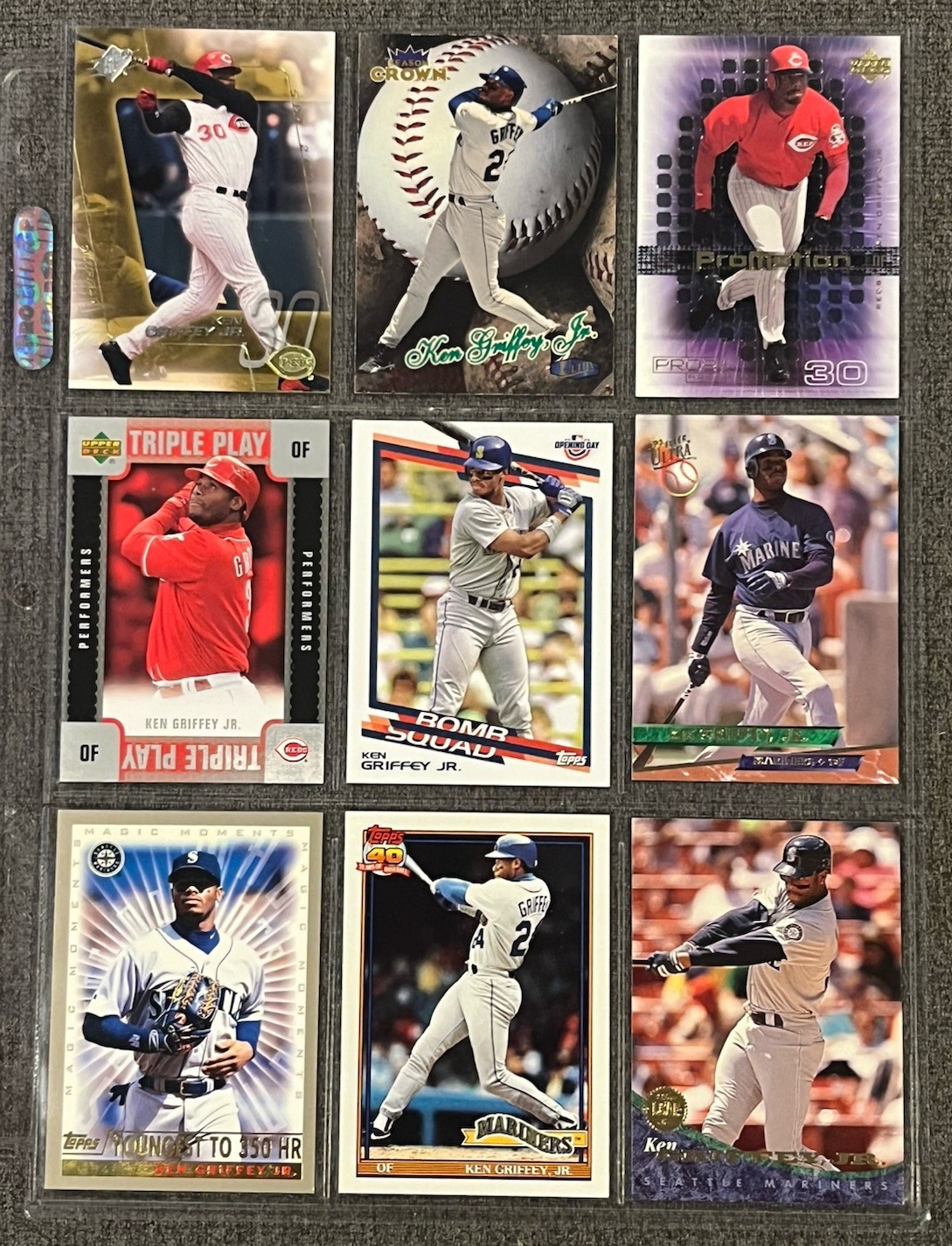 Nice Lot (9) Different KEN GRIFFEY JR Baseball Cards Seattle Mariners Cincinnati Nice Lot (9) Different KEN GRIFFEY JR Baseball Cards Seattle Mariners Cincinnati