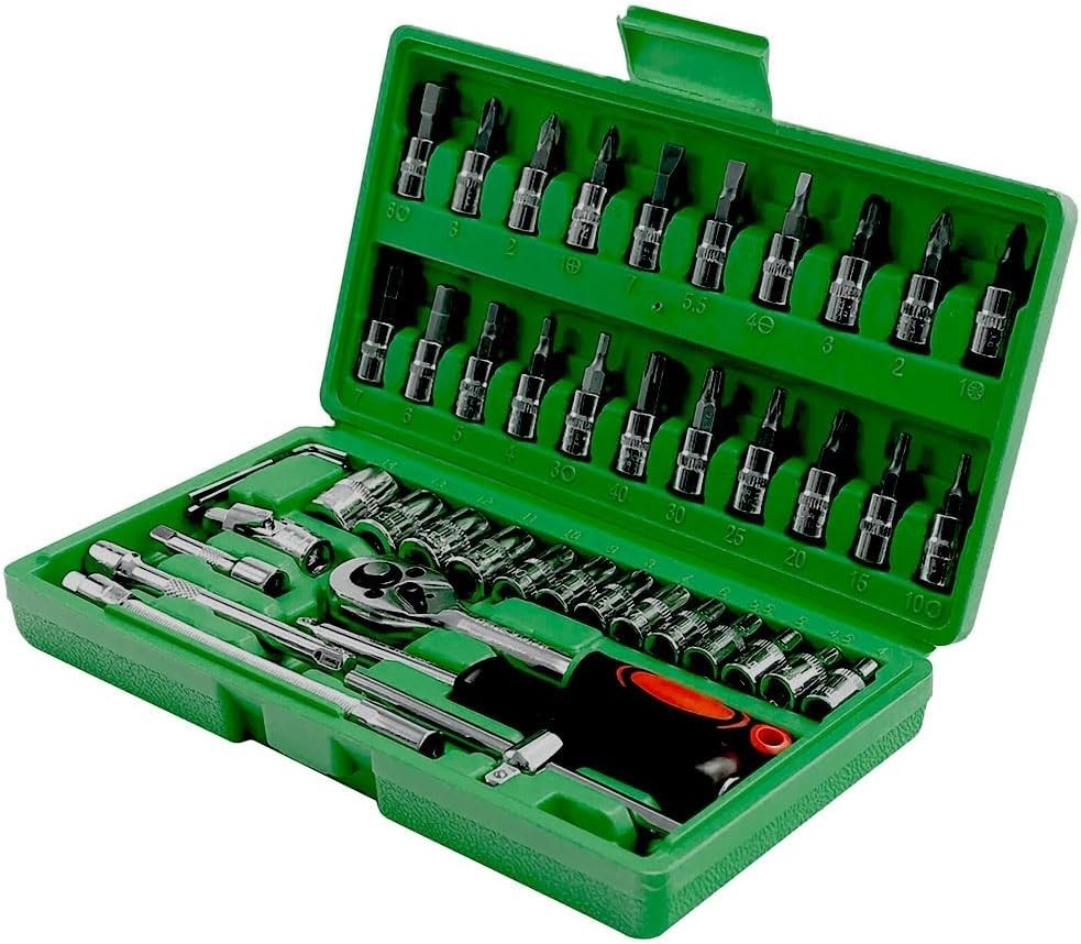 46pcs1 Socket Wrench Set – Ratchet & Torque Combo for Auto/Moto Repair Hex Bit 46pcs1 Socket Wrench Set – Ratchet & Torque Combo for Auto/Moto Repair Hex Bit