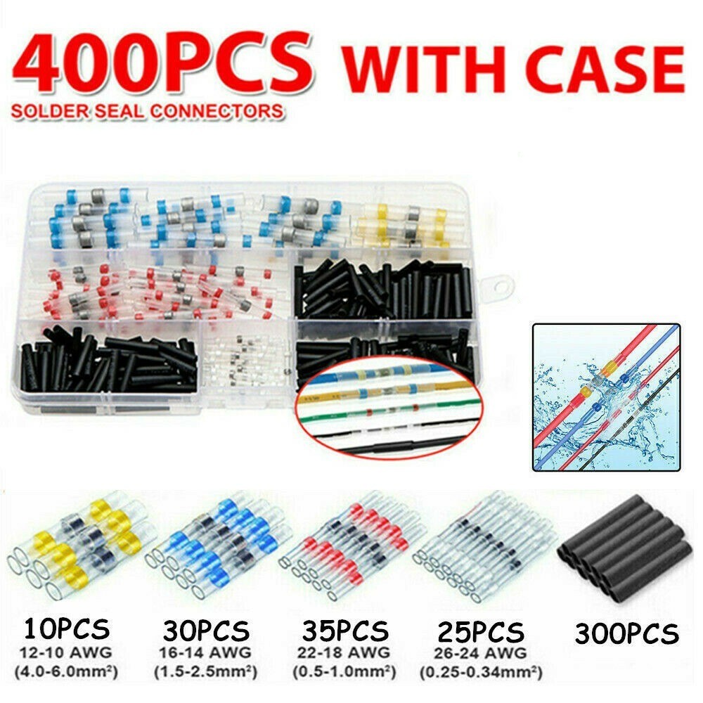 160/1000PCS Waterproof Solder Seal Wire Connectors -Heat Shrink Connectors Kit