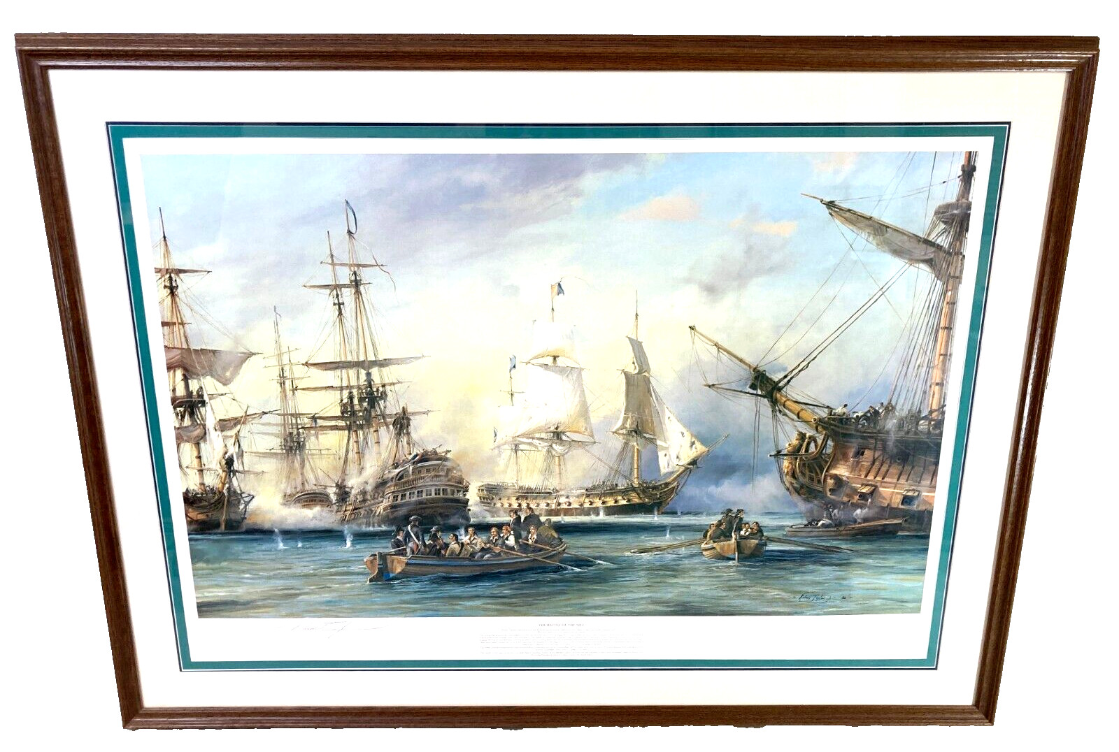 Robert Taylor The Battle of the Nile Admiral Horatio Nelson Framed & Matted