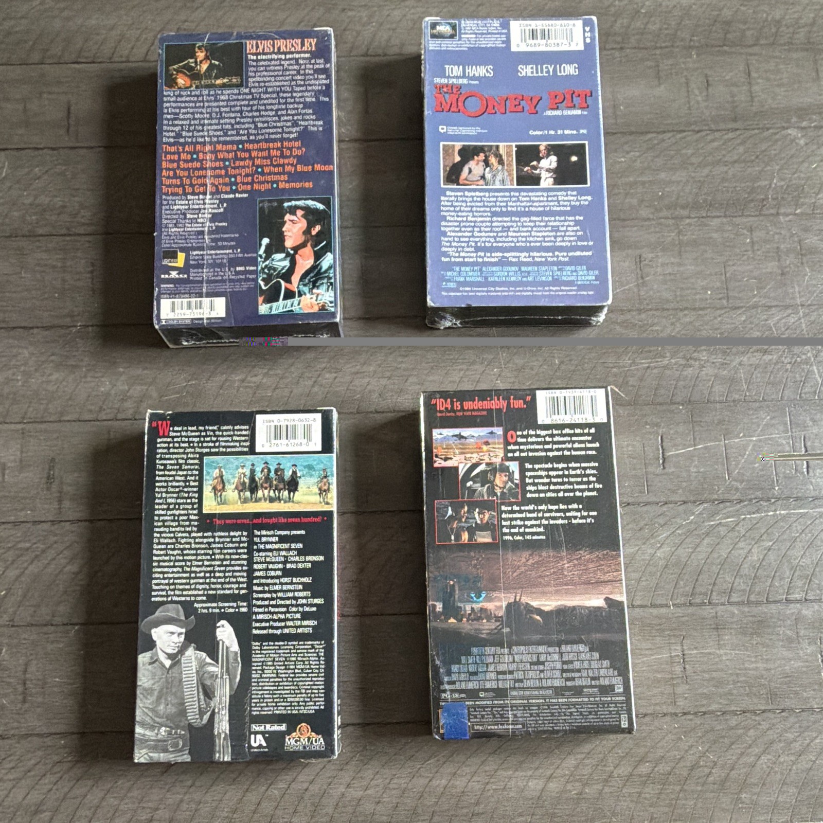Lot of 4 Factory Sealed VHS Tapes