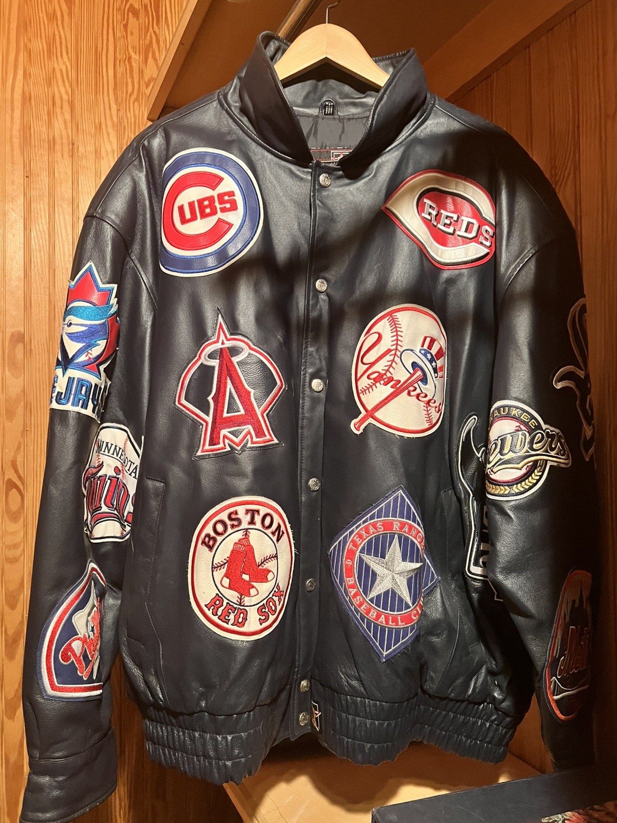 Vintage JH Design / Jeff Hamilton MLB Leather Baseball Jacket – 4XL