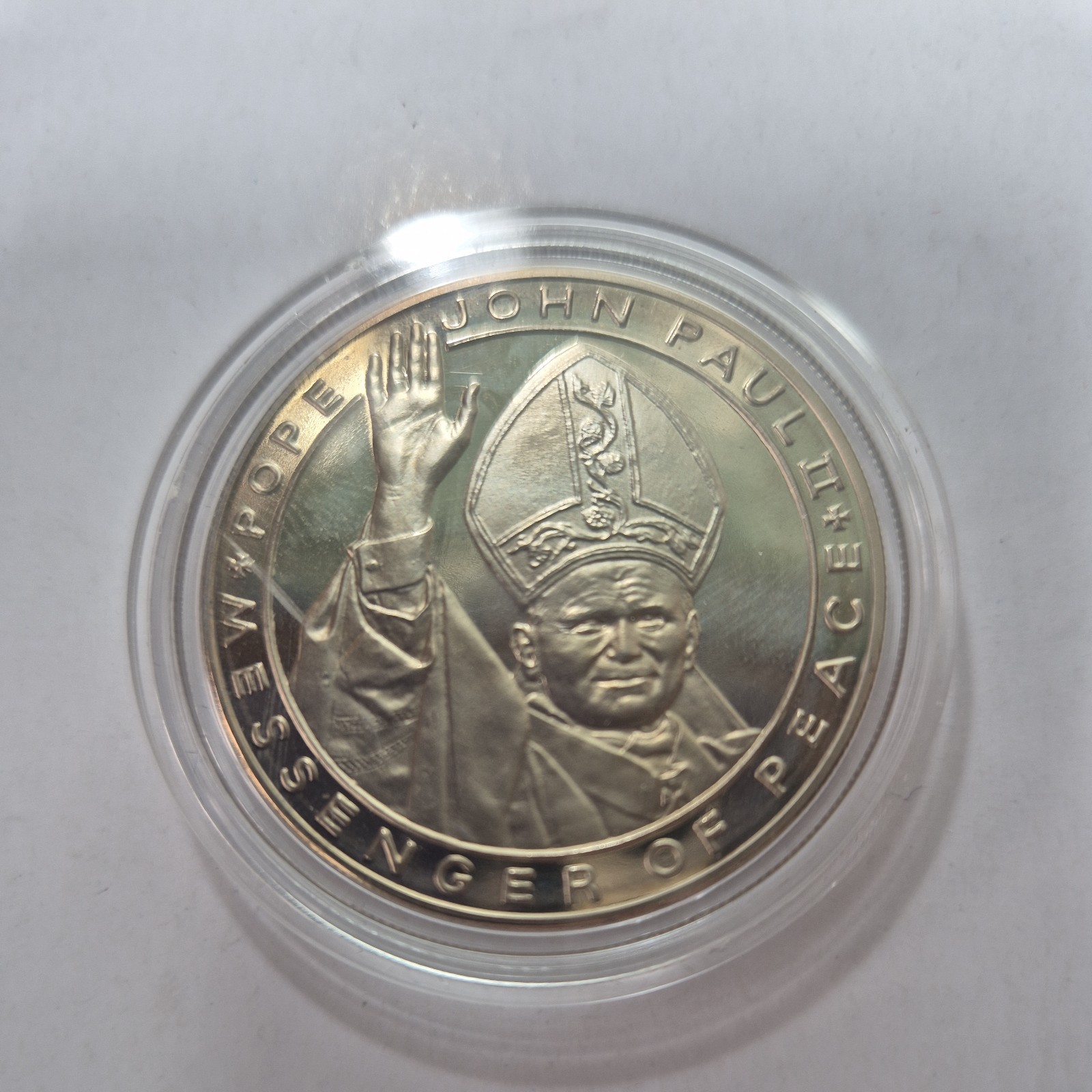 POBJOY 1982 POPE JOHN PAUL II VISIT TO GREAT BRITAIN SOUVENIR MEDAL CASED COA POBJOY 1982 POPE JOHN PAUL II VISIT TO GREAT BRITAIN SOUVENIR MEDAL CASED COA