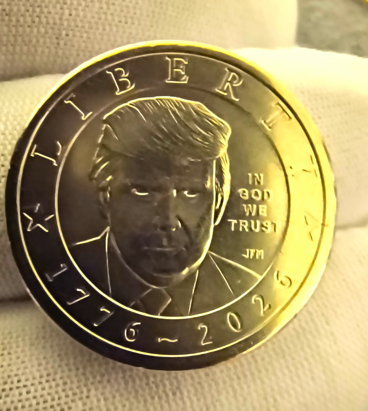 Donald Trump Presidential $1 Semiquincentennial Dollar Coin 1776-2026  Two Coins