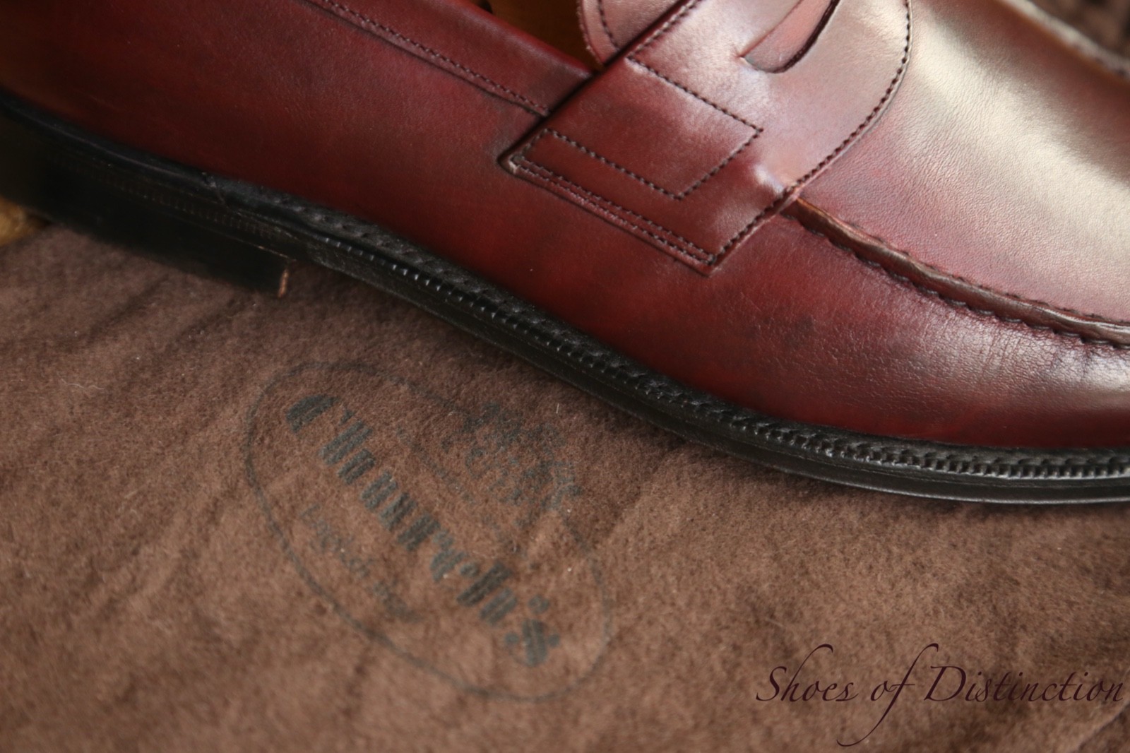 Church\'s Wesley Burgundy Penny Loafers Shoes Mens UK 8.5 F EU 42.5 US 9.5