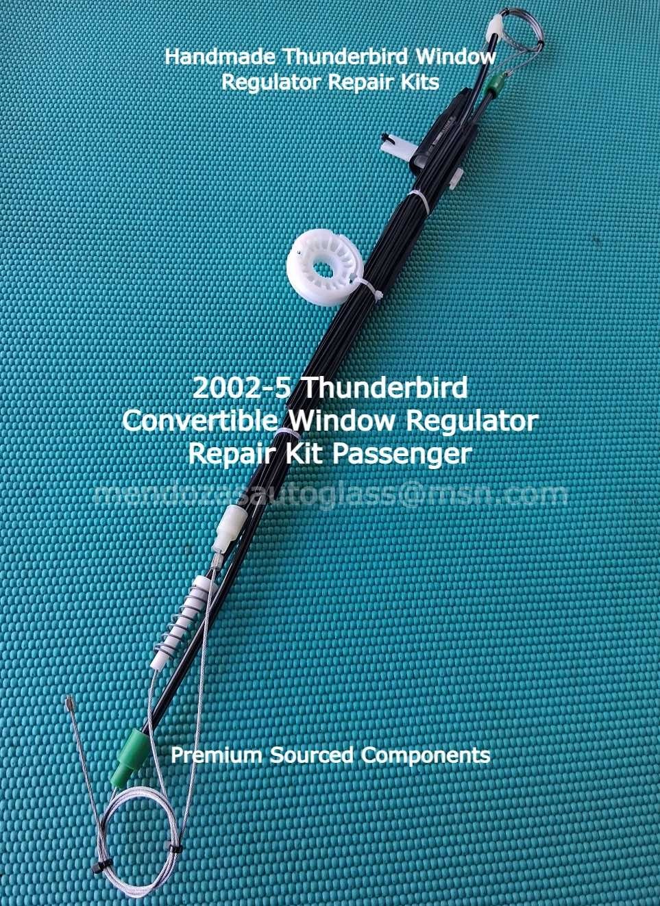 2002-5 Thunderbird Convertible Window Regulator Repair kit Front Passenger 2002-5 Thunderbird Convertible Window Regulator Repair kit Front Passenger