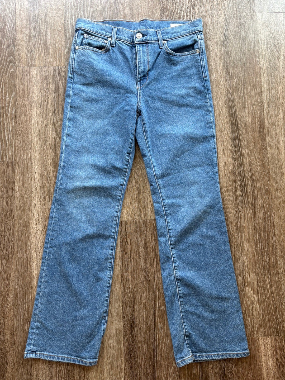 AYR The Sugar High Rise Straight Jeans Womens 29S Light Blue Wash AYR The Sugar High Rise Straight Jeans Womens 29S Light Blue Wash