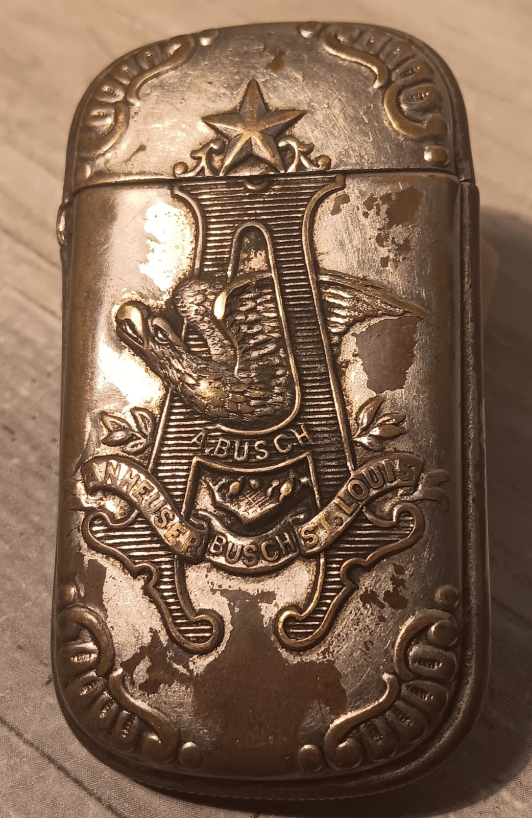 Late 19th Century Anheuser Busch Match Safe