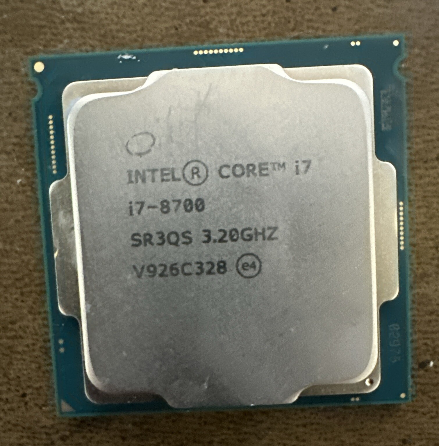 USED Intel Core i7-8700 Six-Core 3.20GHz LGA1151 12MB CPU Processor SR3QS USED Intel Core i7-8700 Six-Core 3.20GHz LGA1151 12MB CPU Processor SR3QS