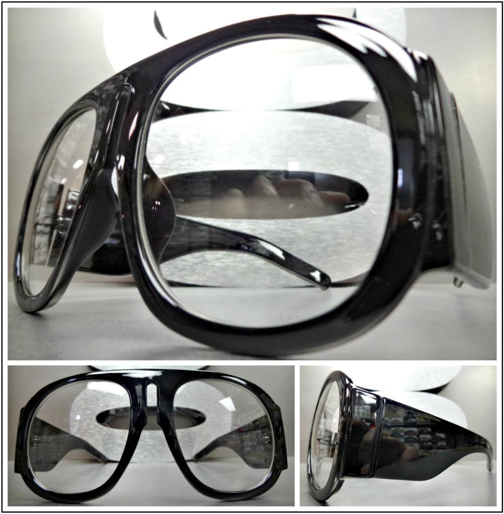 OVERSIZED EXAGGERATED RETRO Style Clear Lens EYE GLASSES Super Thick Black Frame OVERSIZED EXAGGERATED RETRO Style Clear Lens EYE GLASSES Super Thick Black Frame