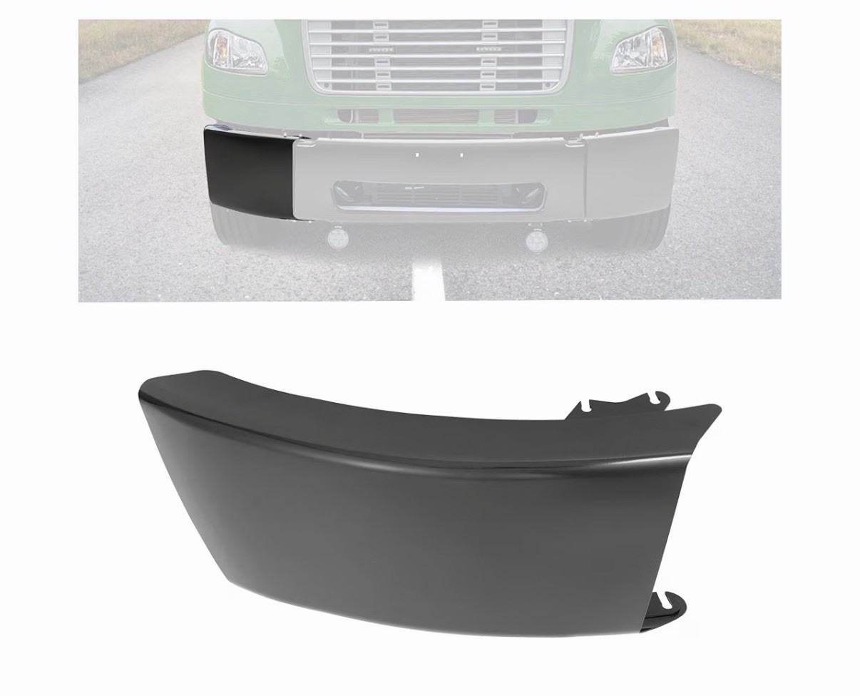 HECASA Front Right Bumper End Cap Cover For  2003-2021 Freightliner M2 Black