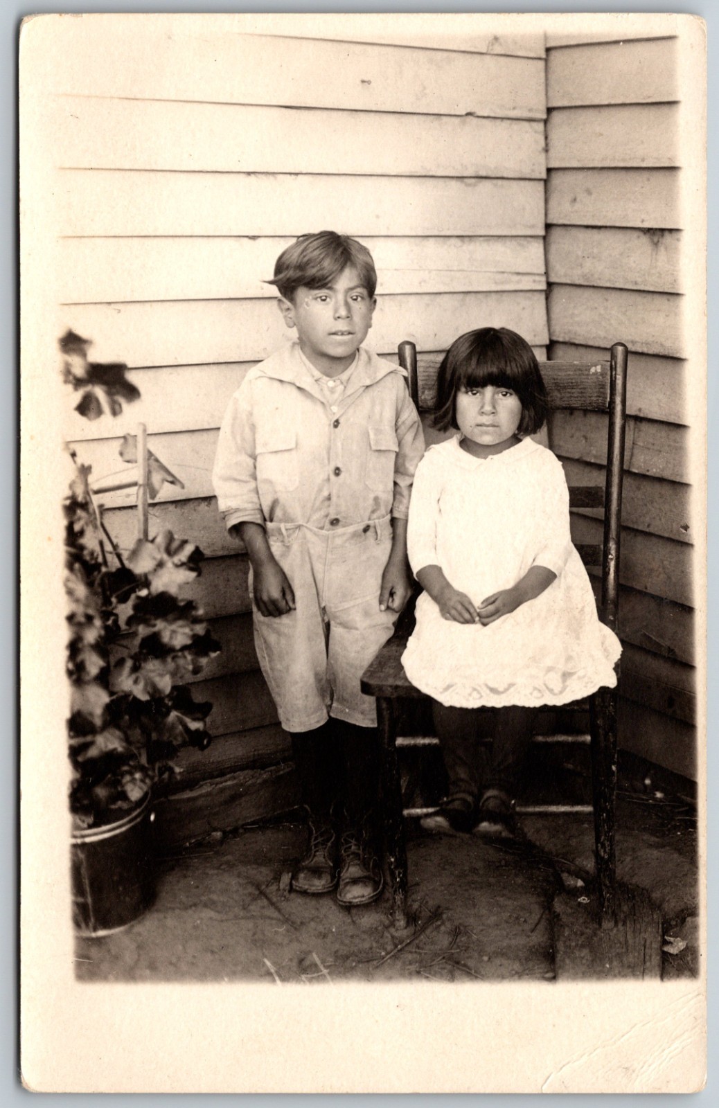 RPPC 1925-1940s Children on Porch Kids Portrait ANTIQUE Postcard 8559 RPPC 1925-1940s Children on Porch Kids Portrait ANTIQUE Postcard 8559