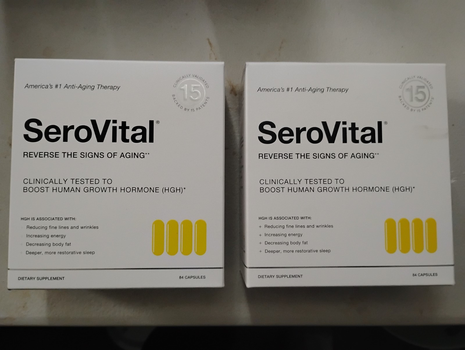 (LOT OF 2) SeroVital Reverse the Signs of aging 84x2= 164 caps EXP 04/ 2029