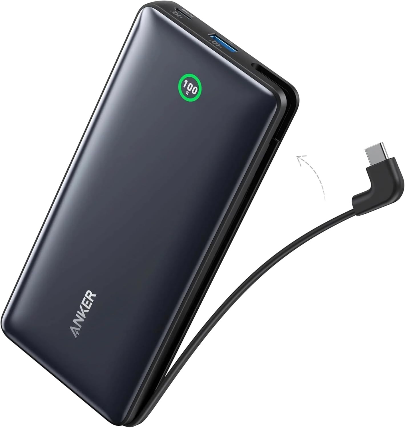 Anker Nano Power Bank 20K-30W Fast Charging, Built-in USB-C Cable, Ultra-Compact