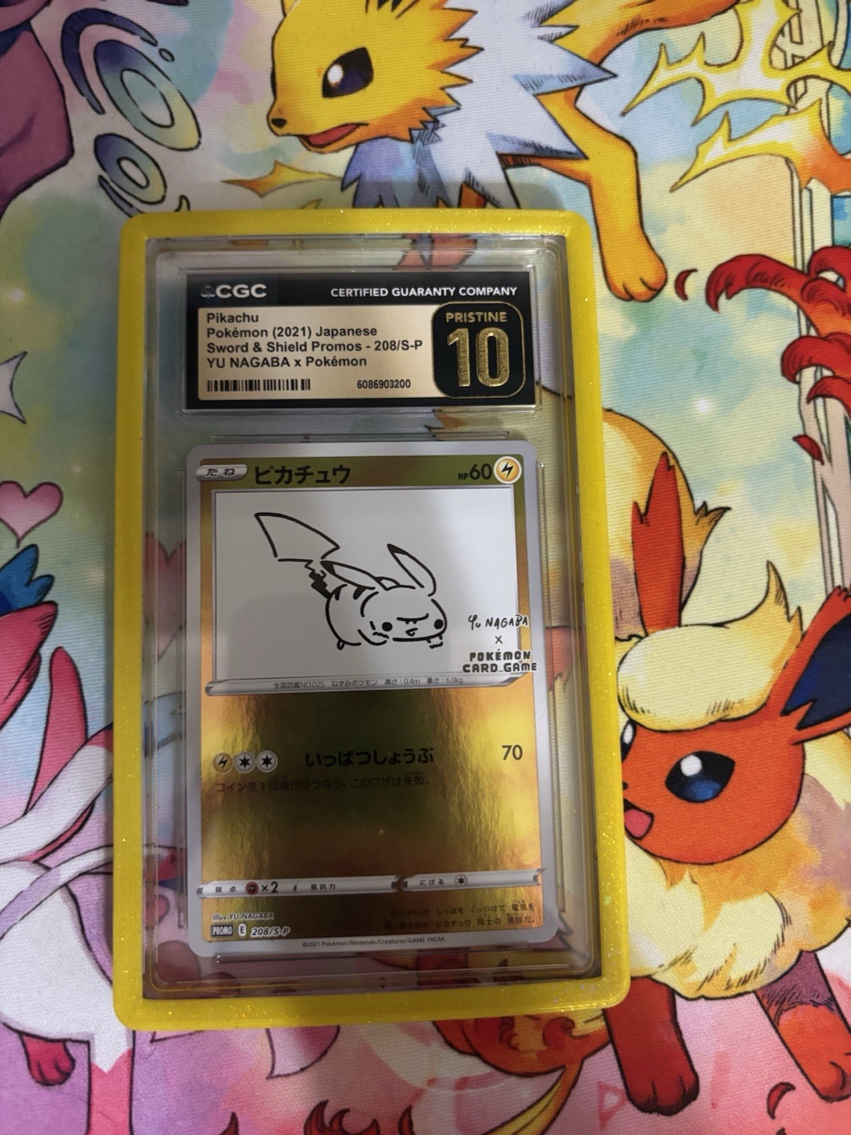 Pikachu Yu Nagaba- 208/S-P Sword & Shield Promos Holo CGC Pristine 10