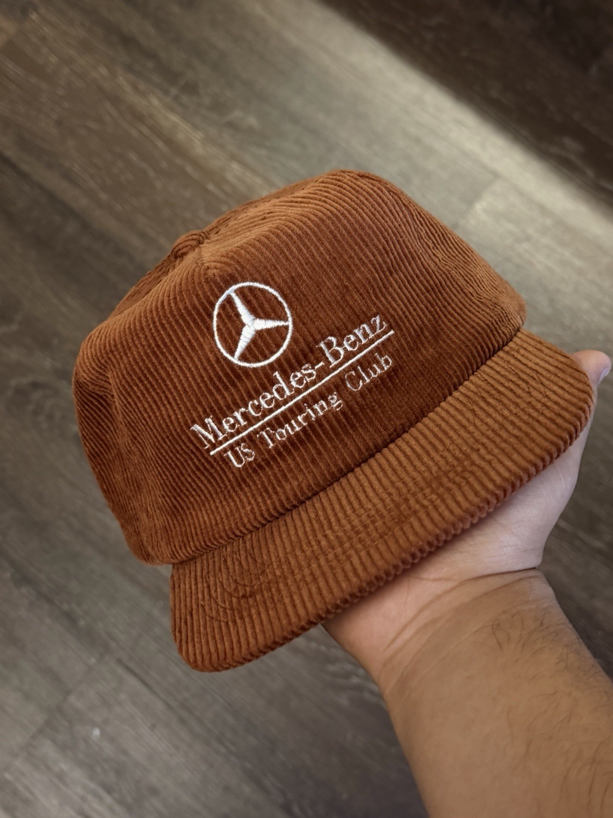 Mercedes-Benz Corduroy Hat, US Touring Club Vintage Style Mercedes-Benz Corduroy Hat, US Touring Club Vintage Style