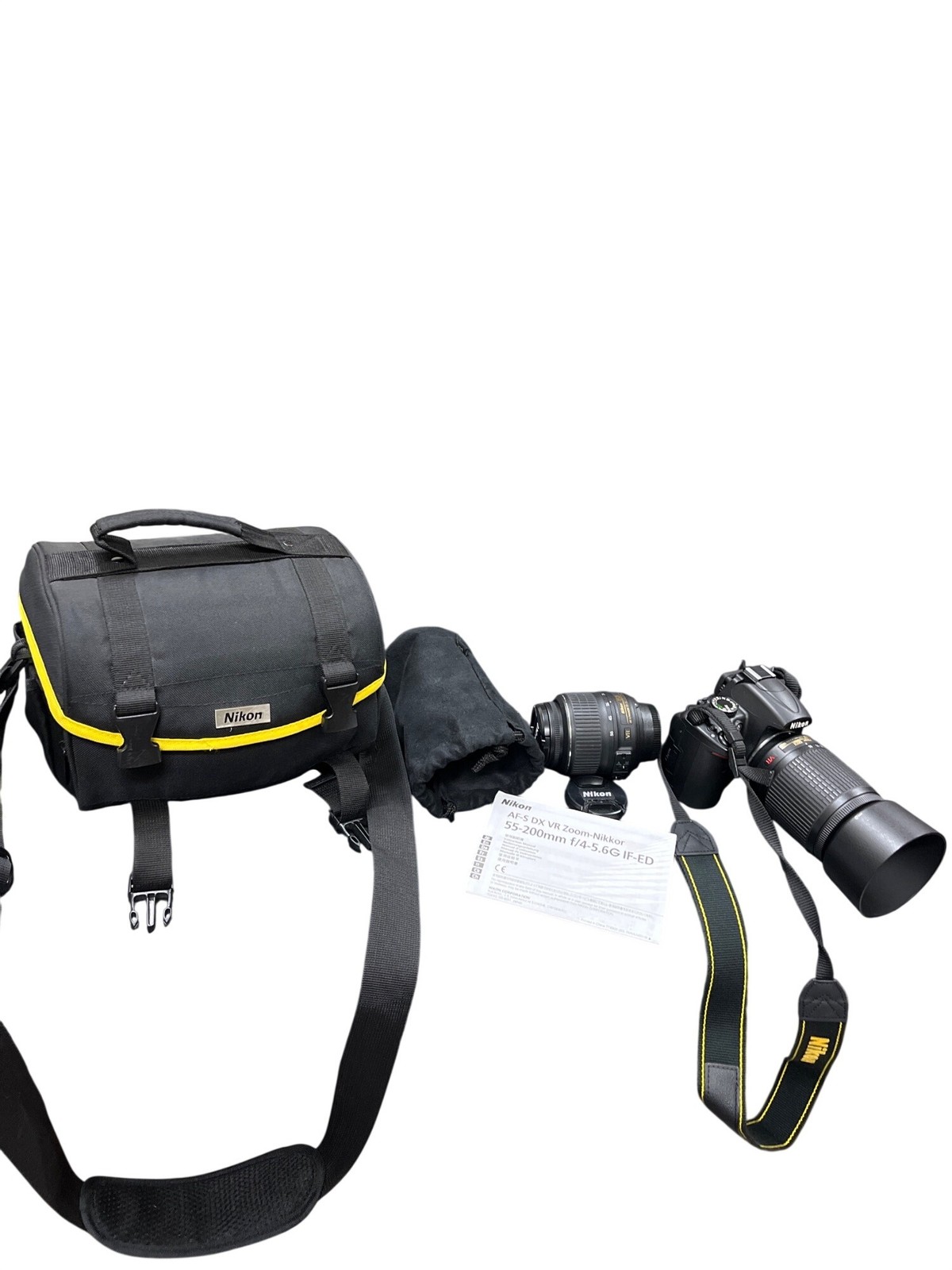 Nikon D5000 black SLR bundle set 22/200 18-55mm digital camera SKU 10-843